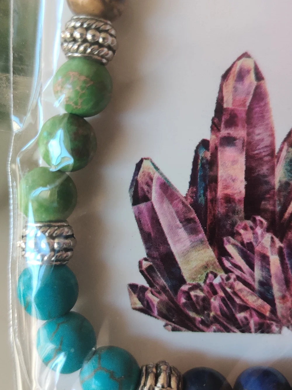 Multicolor Beaded Gemstone Stretch Bracelet - Women Jewelry